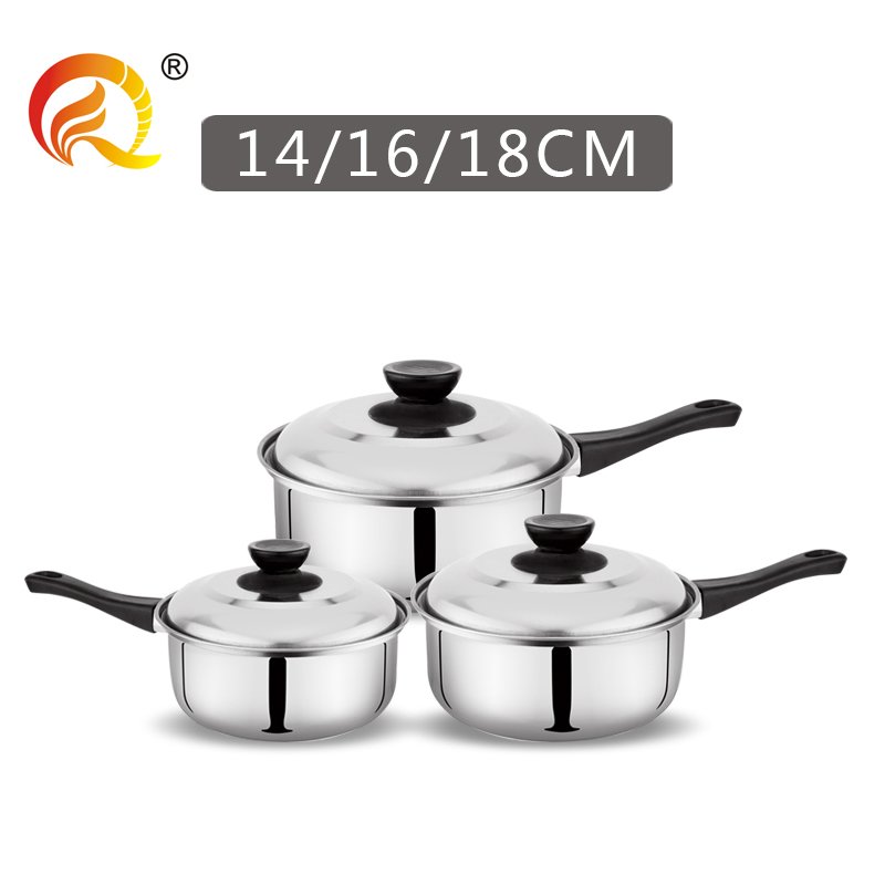 14/16/18cm stainless steel sauce pan /hot pot restaurant equipment/modern kitchen designs milk pot cookingware set