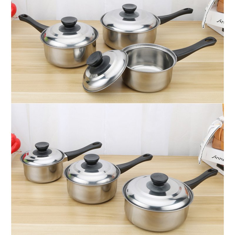 14/16/18cm stainless steel sauce pan /hot pot restaurant equipment/modern kitchen designs milk pot cookingware set