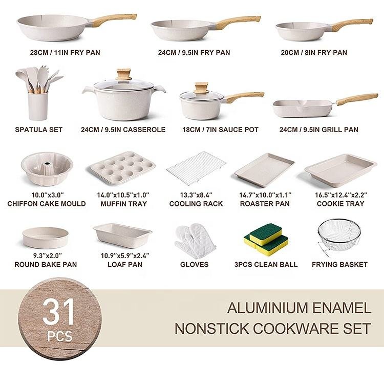 Best Selling Aluminum Kitchen Pans Cookware Sets Nonstick Kitchen Accessories Cookware Set