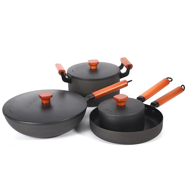 non stick cookware sets kitchenware with soup pot milk pot frying pan