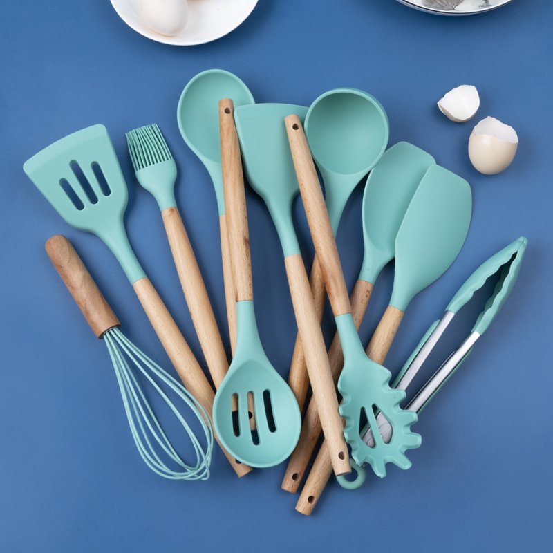 Wholesales Food Grade 12pcs Utensil Cookware Sets Silicone Kitchen Tool Cooking Utensils Kitchen Utensil Set