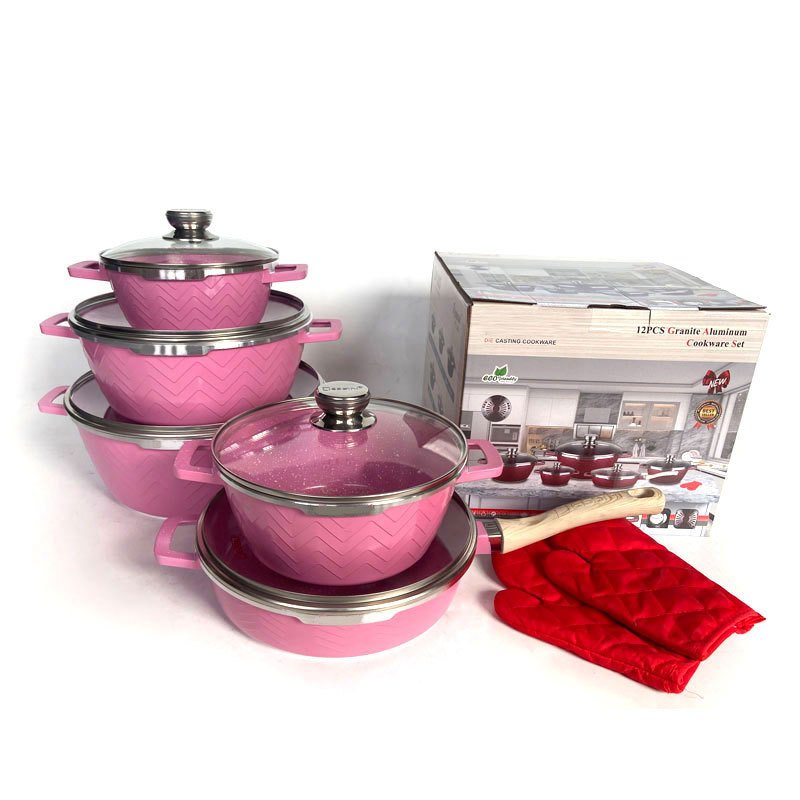 High Cost Performance Cookware Sets Non Stick Aluminum Cooking Pot Set Soup Frying Pan Set NonStick Cookware