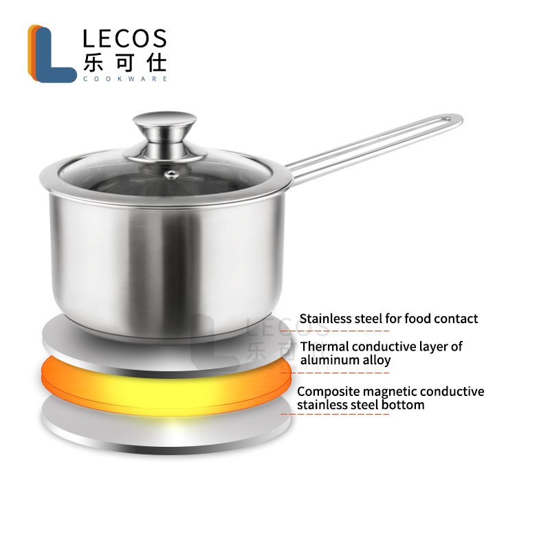 Premium Home Kitchen 6pcs Cookware Sets Induction Cookware Durable Stainless Steel Kitchenware