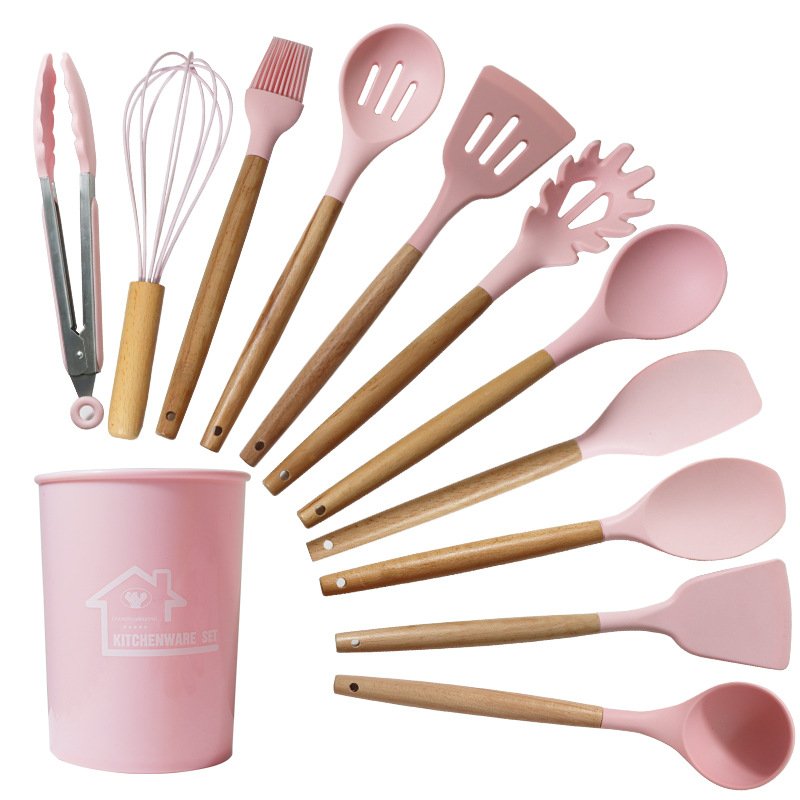 Non-stick 12pcs Cookware Sets Kitchen Utensils Bulk Stocked Silicone Utensil Set