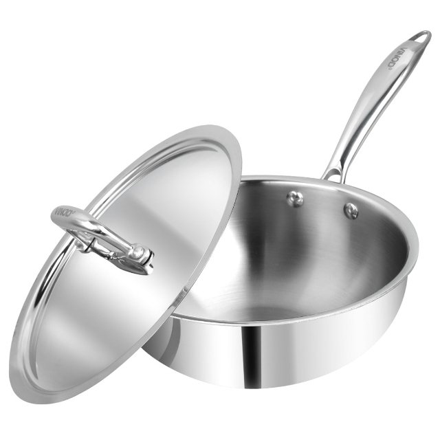 Wholesale customization kitchen cooking nonstick pots and pans stainless steel sauce pan cookware set Ready stock AND