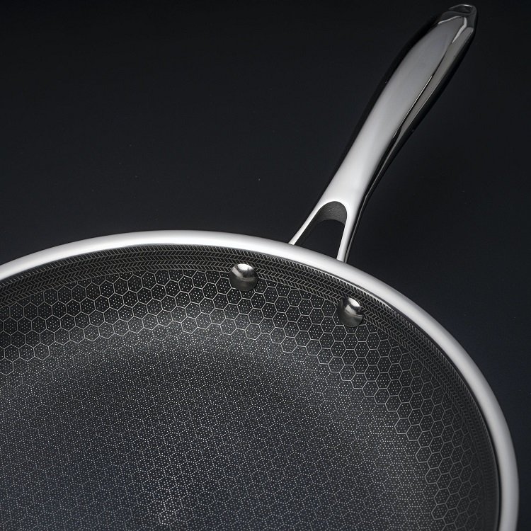 7 Pcs Stainless Steel Fry Pans Cookware Sets Kitchen Cooking Honeycomb Nonstick Pizza Pans