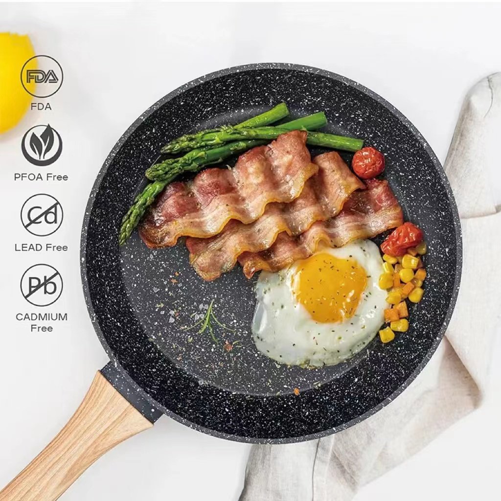 Can Kitchen Cooking Pot Cookware Set Non Stick Suppliers Double Granite Coated Cookware Set