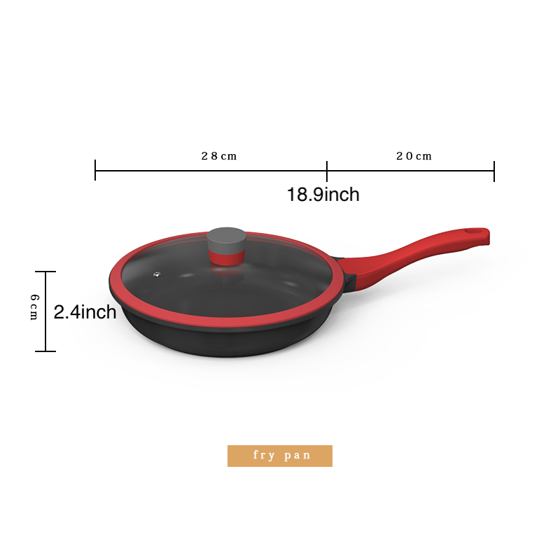 Easy Clean Nonstick Coating Frying Pan And Soup Pot Aluminum Cookware Set
