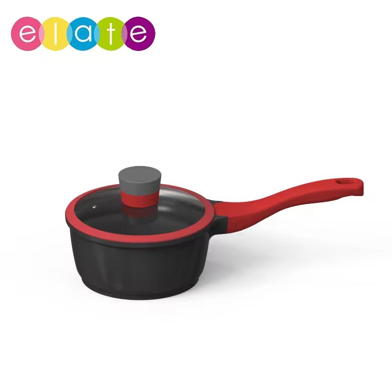 Easy Clean Nonstick Coating Frying Pan And Soup Pot Aluminum Cookware Set