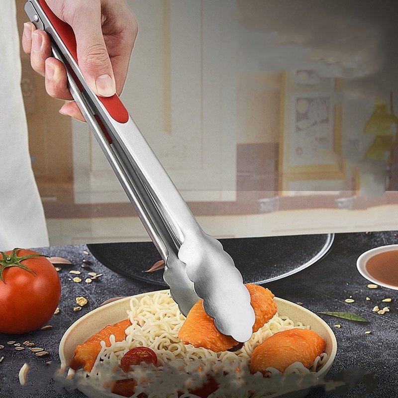 Wholesale Stylish Kitchen Accessories Silicone Wood/Plastic Handle Cooking BBQ Tongs Restaurant Utensils Sets Box Spatula