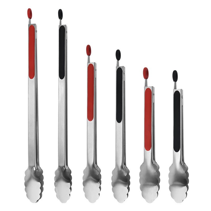 Wholesale Stylish Kitchen Accessories Silicone Wood/Plastic Handle Cooking BBQ Tongs Restaurant Utensils Sets Box Spatula