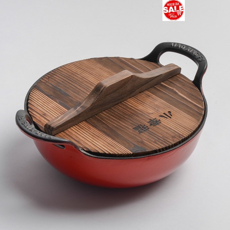 Bright Houseware Restaurant High-Quality Enamel Cast Iron Casserole Non Stick Dutch Oven Cast Iron Cookware Set