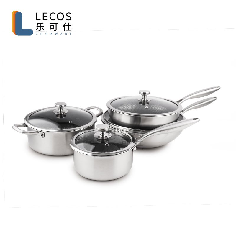 Factory Price Kitchen Cooking Pot Set Nonstick All Clad Triply Stainless Steel kitchen accessories cooking pots