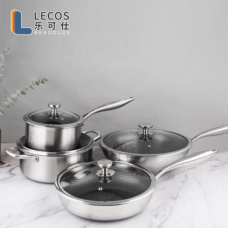 Factory Price Kitchen Cooking Pot Set Nonstick All Clad Triply Stainless Steel kitchen accessories cooking pots