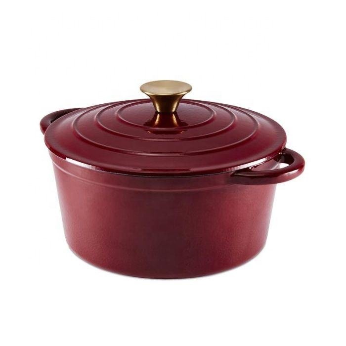 Foodie Kitchen High Quality Non Stick Enamel Coated Cast Iron Cookware Set