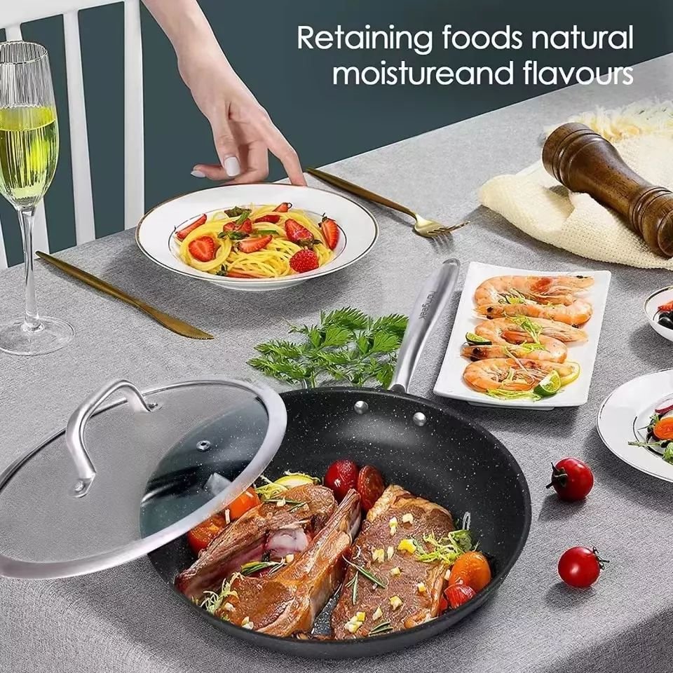 Must Have 13 Piece Non Stick Cookware Set Black Cast Iron Pots and Pans for Perfect Cooking