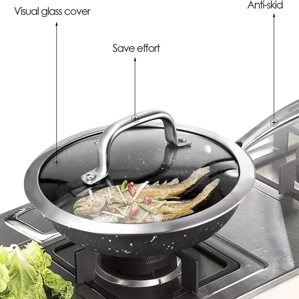 Must Have 13 Piece Non Stick Cookware Set Black Cast Iron Pots and Pans for Perfect Cooking