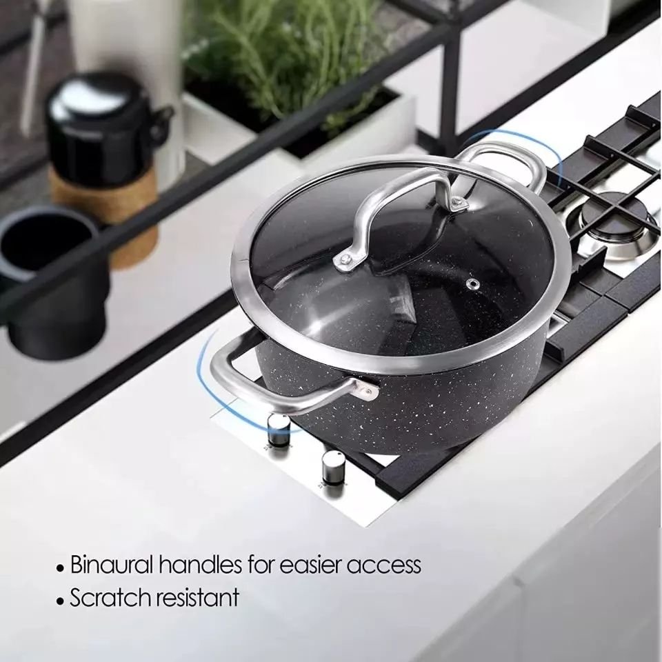 Must Have 13 Piece Non Stick Cookware Set Black Cast Iron Pots and Pans for Perfect Cooking
