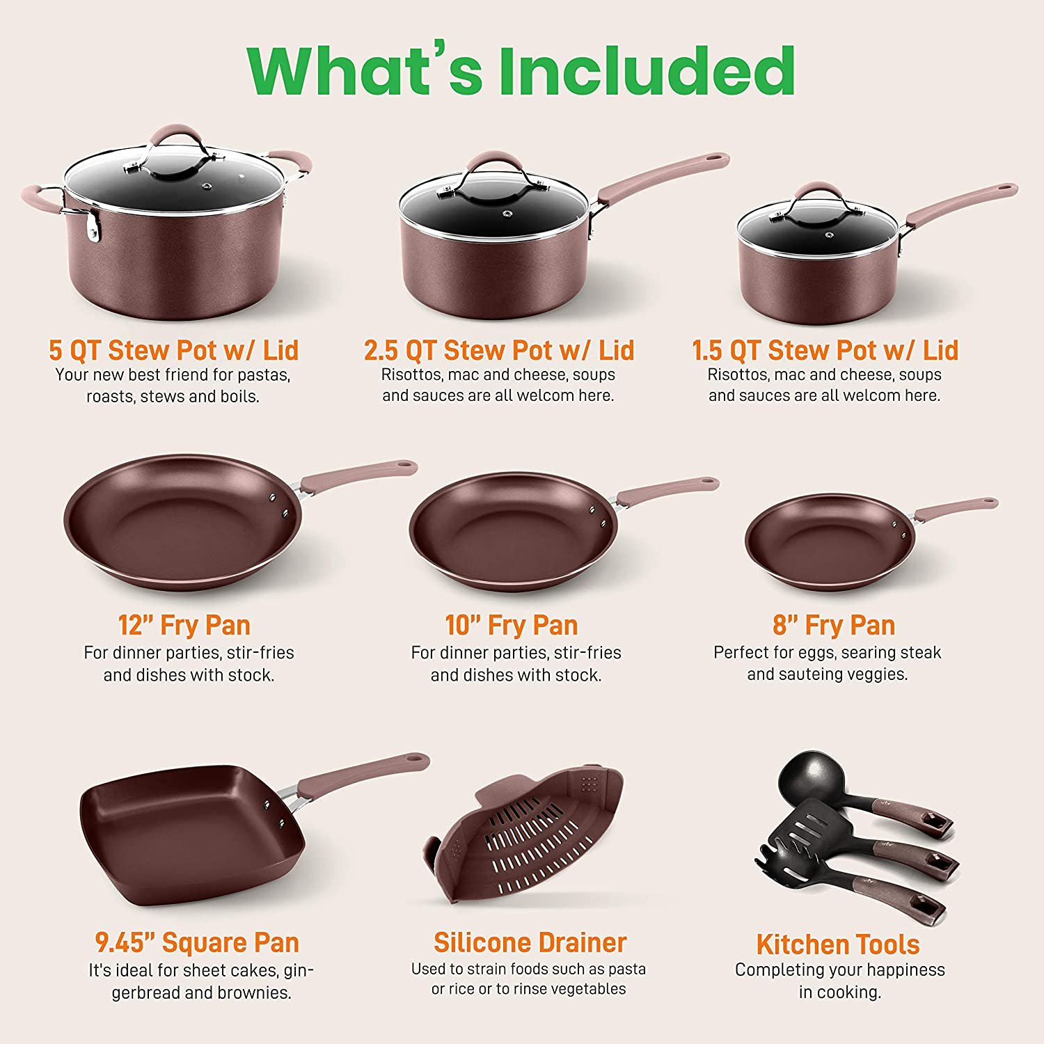 cookware sets wholesale 20 pcs iron kitchen pots and pans non stick cast iron ware cooking