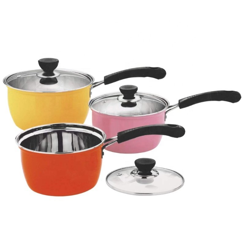 customizable selling cookware set 12Pcs stainless steel kitchen stockpot Cooking pot glass lid bakelite handle cookware set with