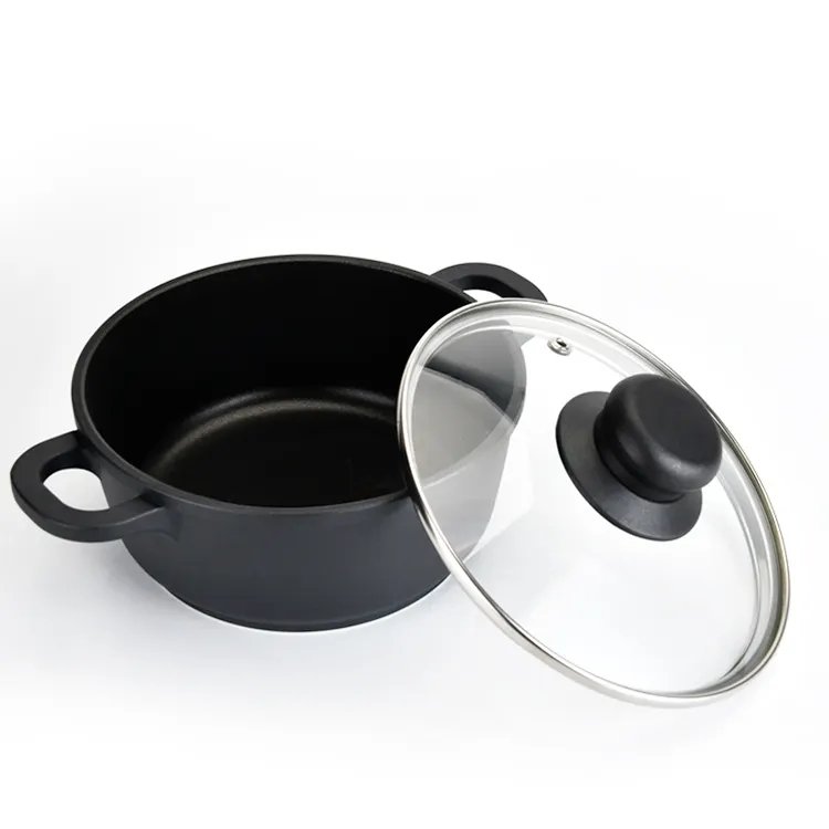 6pcs diecast aluminum nonstick marble coating cookware set Factory customized casserole set
