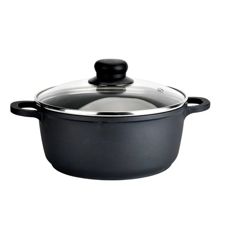 6pcs diecast aluminum nonstick marble coating cookware set Factory customized casserole set