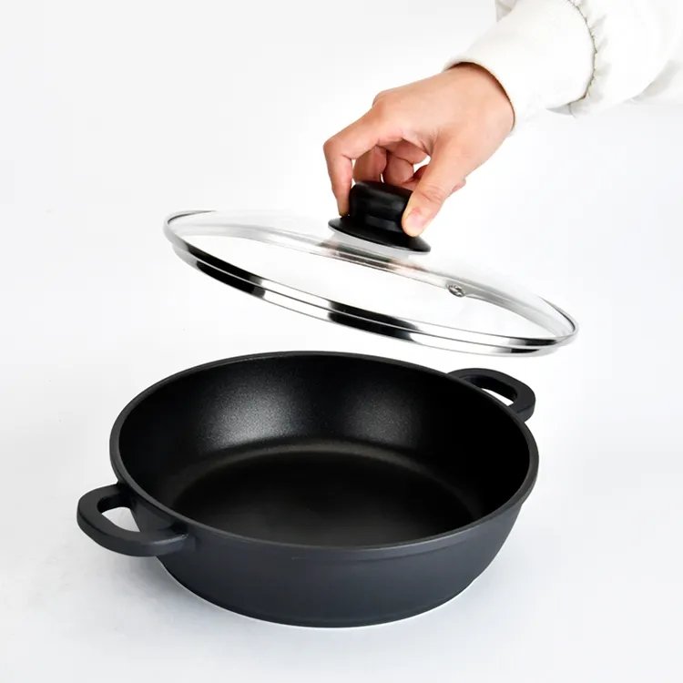 6pcs diecast aluminum nonstick marble coating cookware set Factory customized casserole set