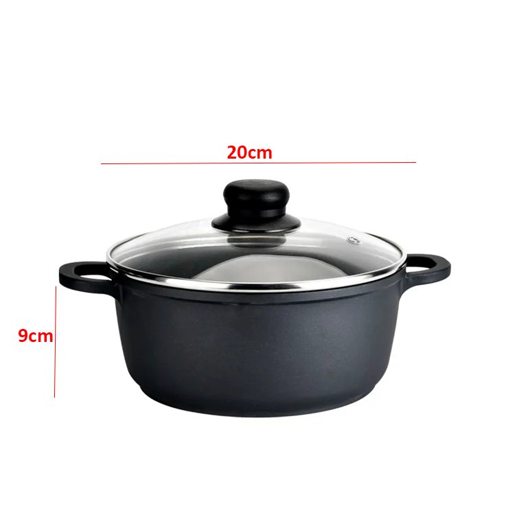 6pcs diecast aluminum nonstick marble coating cookware set Factory customized casserole set