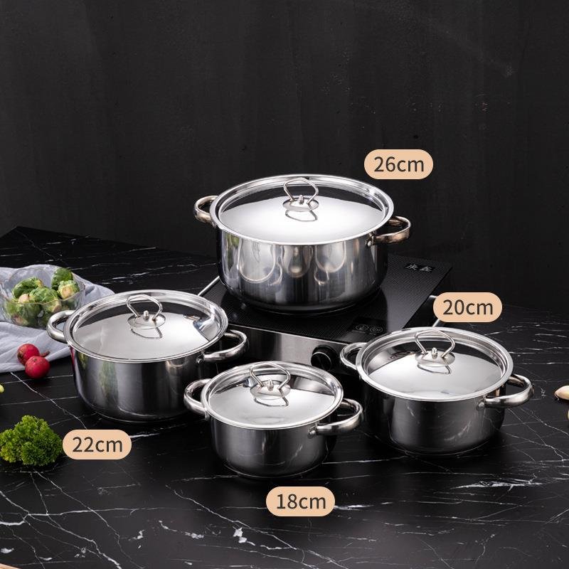 15-Piece Non-Toxic Best Stainless Steel Pots and Pans Professional Quality Kitchen Cookware