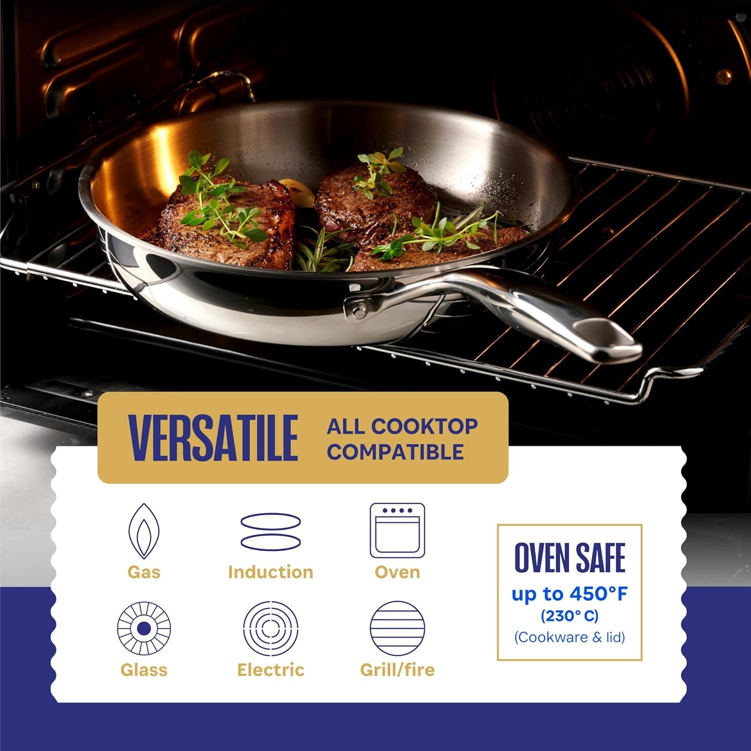 15-Piece Non-Toxic Best Stainless Steel Pots and Pans Professional Quality Kitchen Cookware