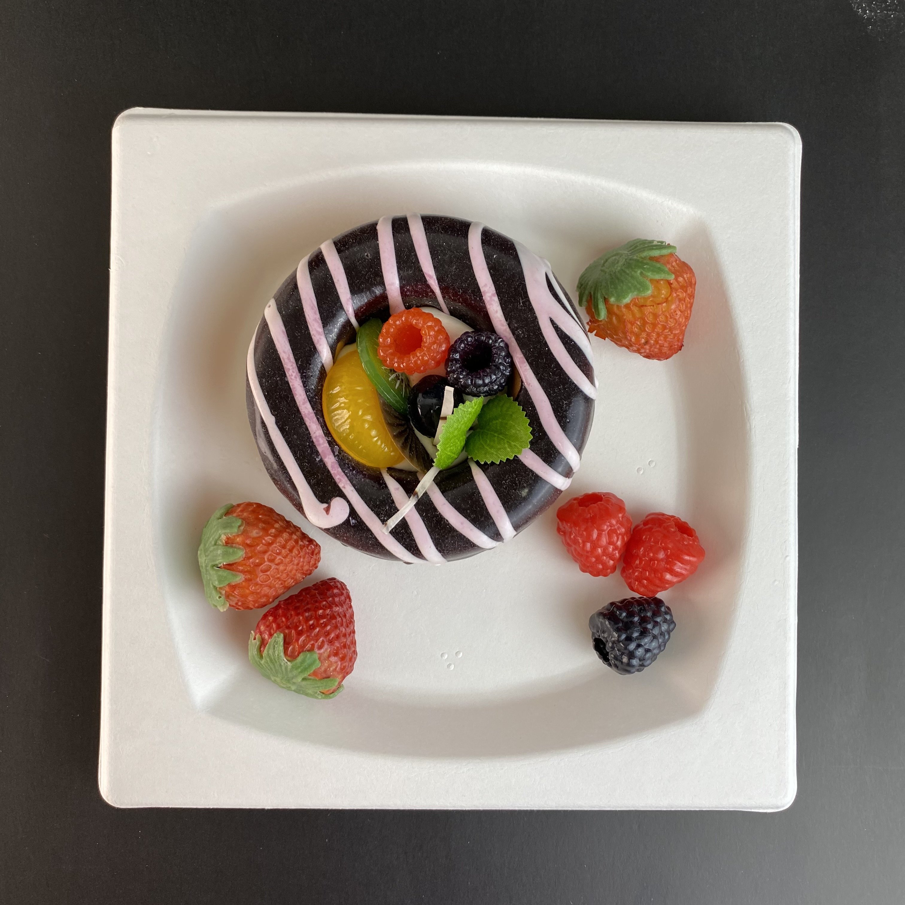 Custom Manufacturer Custom Disposable White Color Biodegradable Sugarcane Bagasse Square Plate Cookware Sets