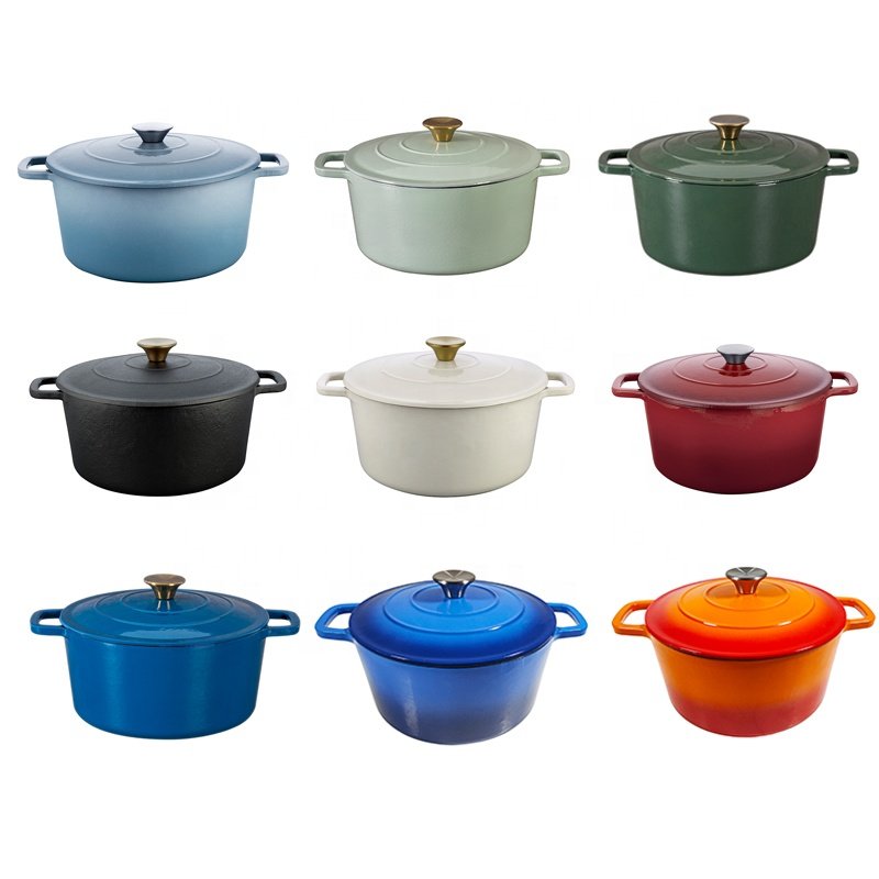 Signature Enameled Cast Iron Cookware Set Cast Iron Casserole Pots 5L Best Cast Iron Pots
