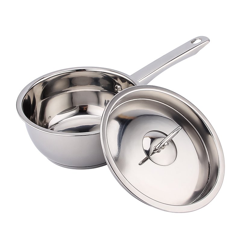 High quality cooking utensils 12 sets of stainless steel frying pan & soup pot set with cover