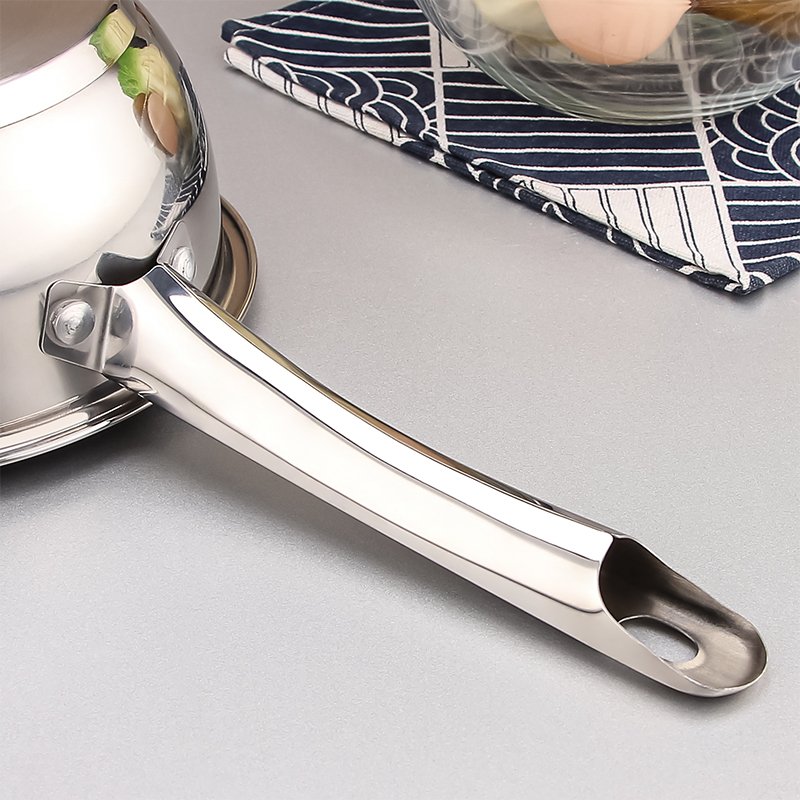 High quality cooking utensils 12 sets of stainless steel frying pan & soup pot set with cover