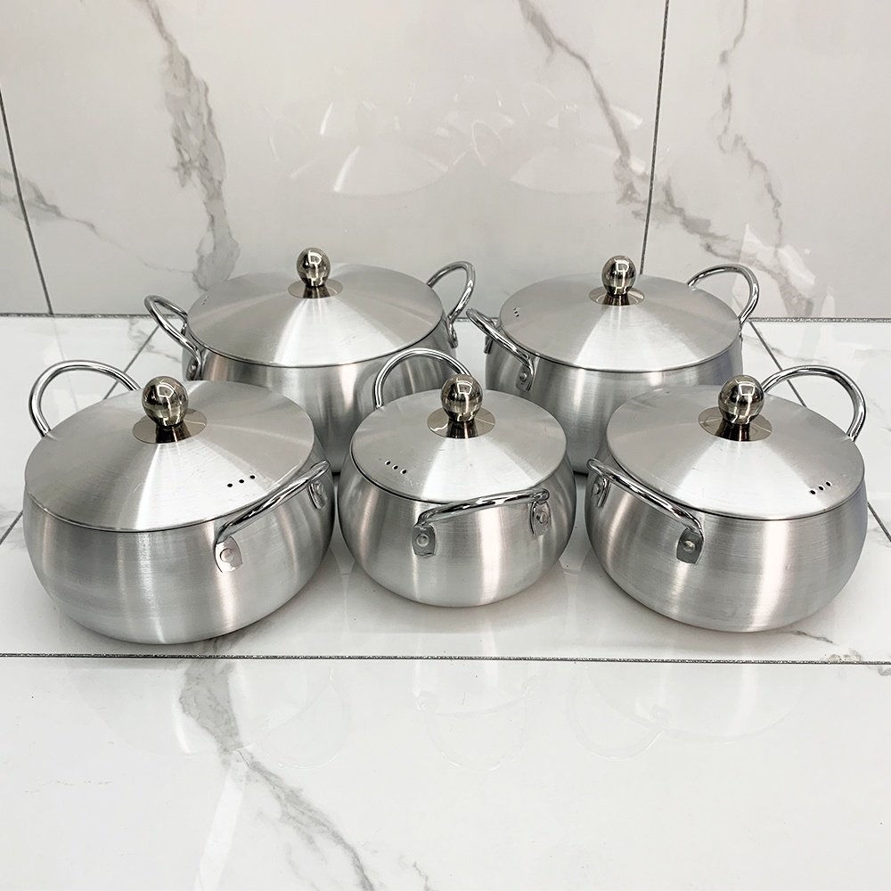 5 Pcs Aluminum Pot Cookware Sets