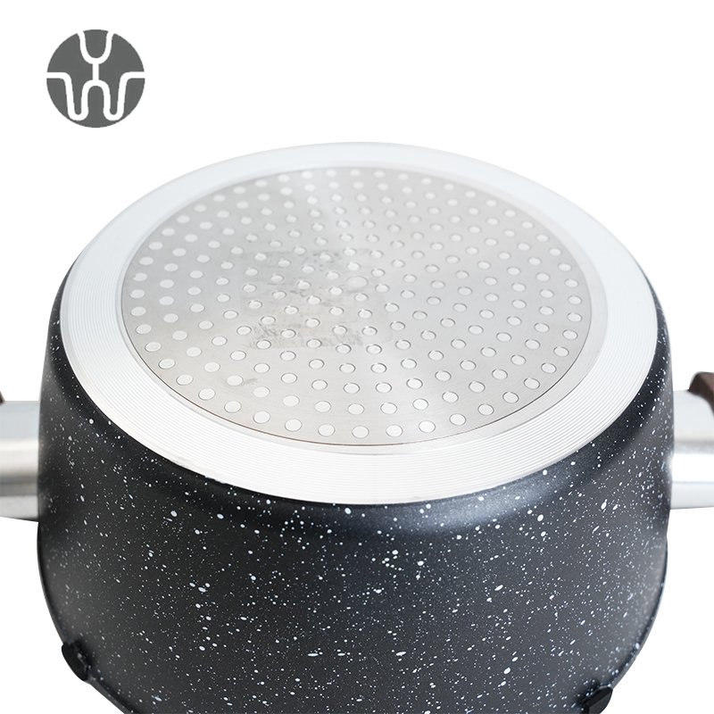 High Quality wholesale nonstick cookware ceramic pan sets with soft touch handle die cast kitchenware set