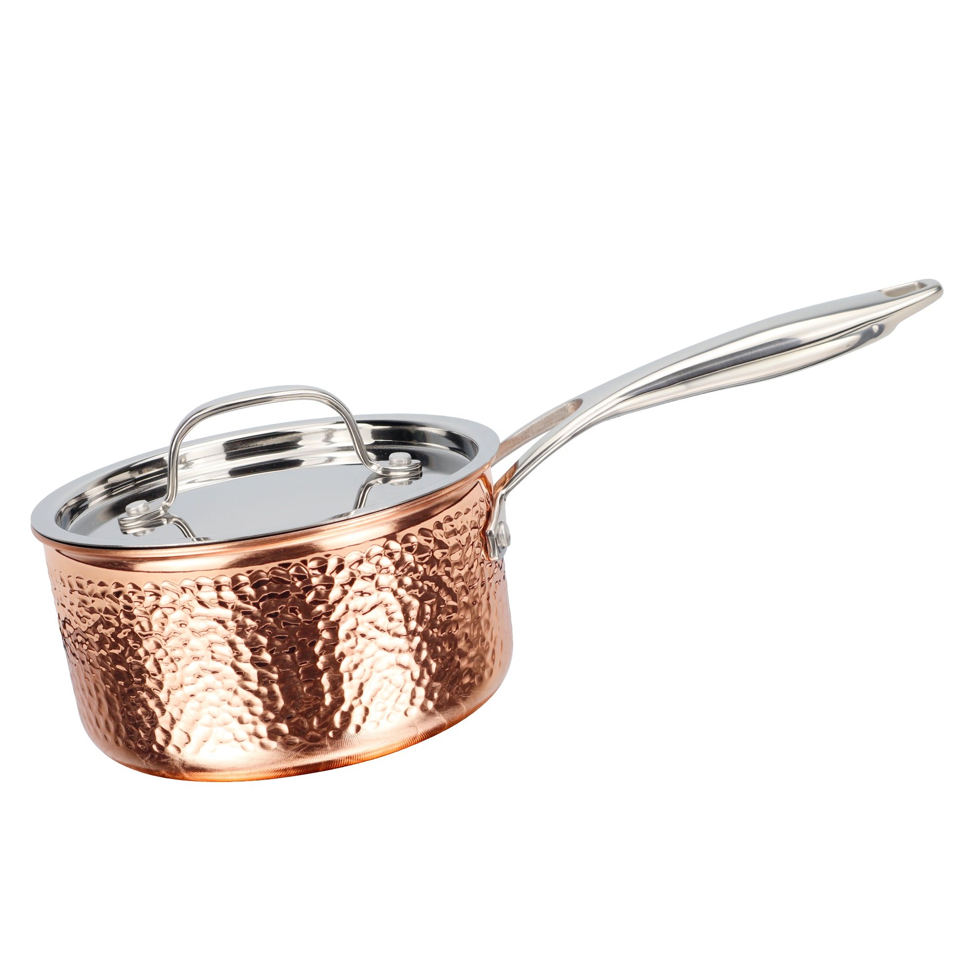 8 Pcs Non Stick Cooking Pots And Pans 3-layer Stainless Steel Copper Non-stick Cookware Pans Pots Set