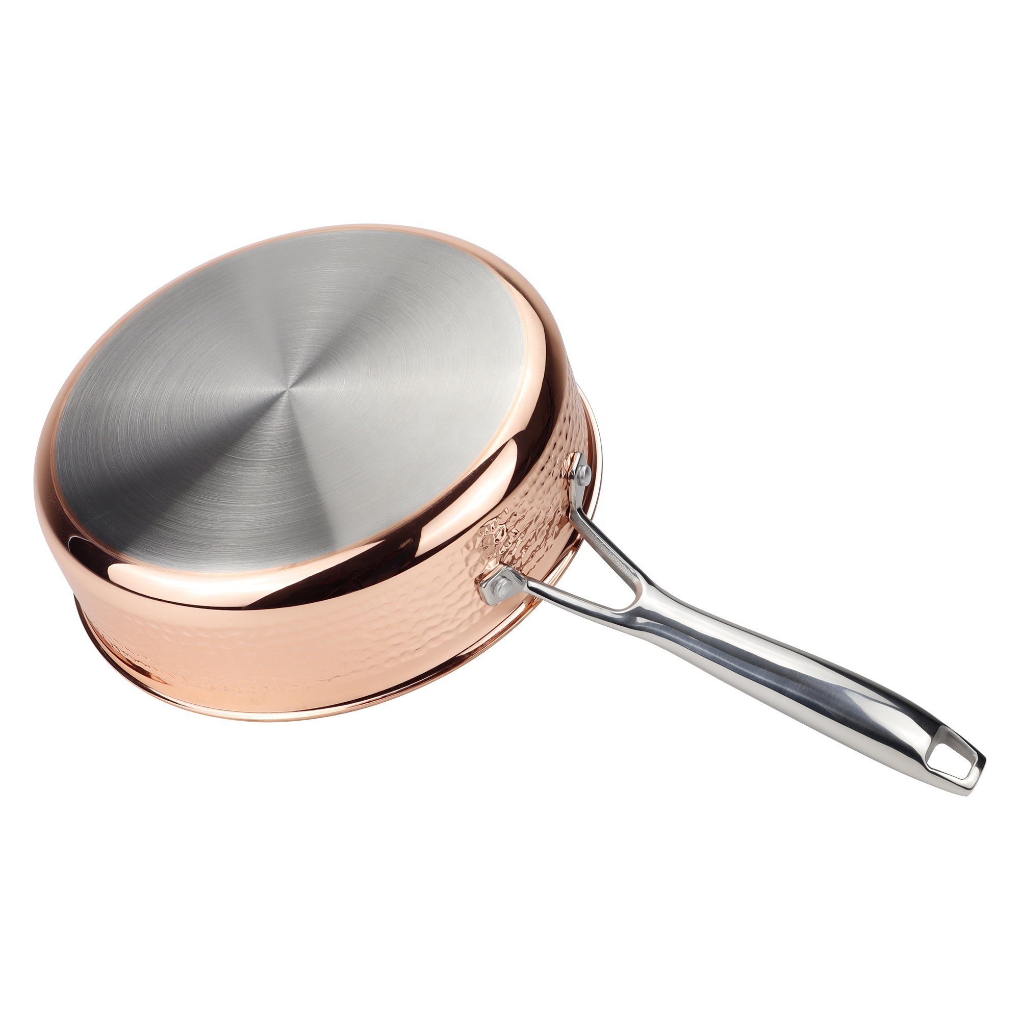 8 Pcs Non Stick Cooking Pots And Pans 3-layer Stainless Steel Copper Non-stick Cookware Pans Pots Set