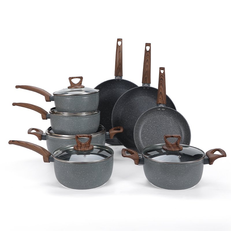 OEM Color Classic Kitchenware Home Use Non Stick Casseroles Cookware Sets For Party