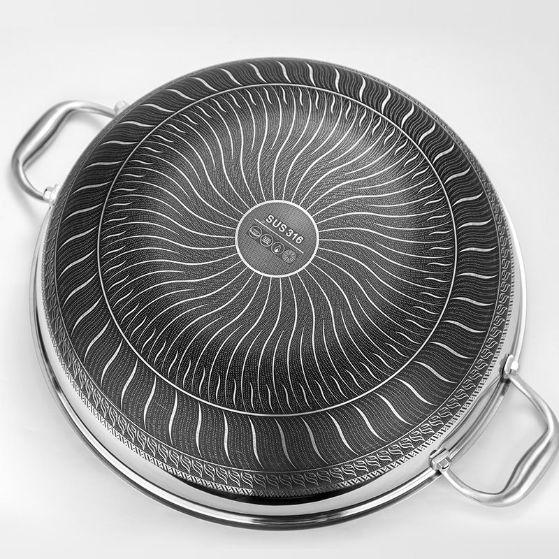 Hot Selling Kitchen High Capacity Black Cooking Fry Pan