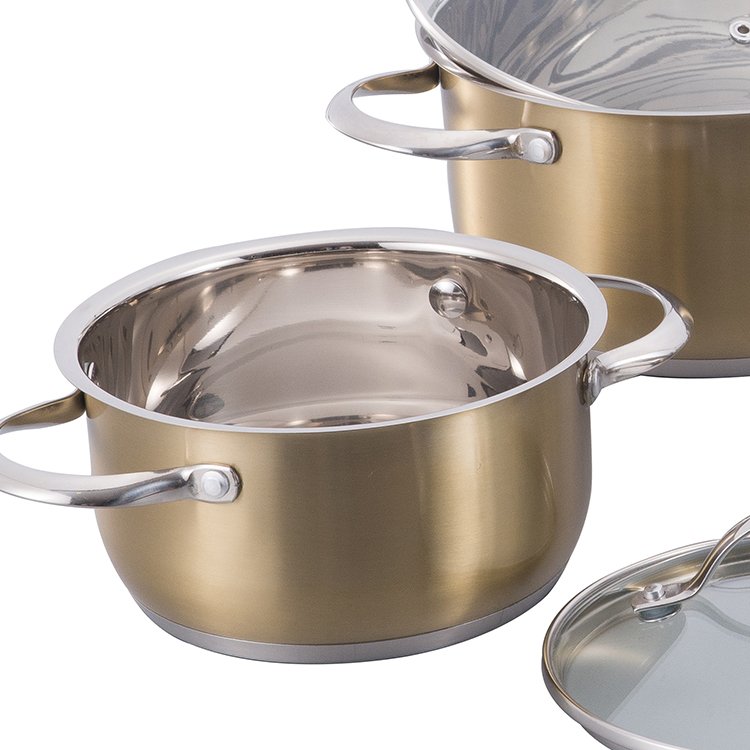 Manufacturer Wholesale 12 Pcs Kitchenware Stainless Steel Cooking Pot And Pans Nonstick Cookware Sets