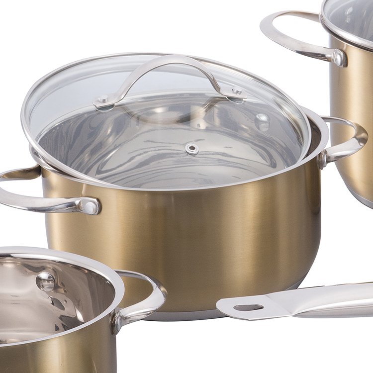 Manufacturer Wholesale 12 Pcs Kitchenware Stainless Steel Cooking Pot And Pans Nonstick Cookware Sets