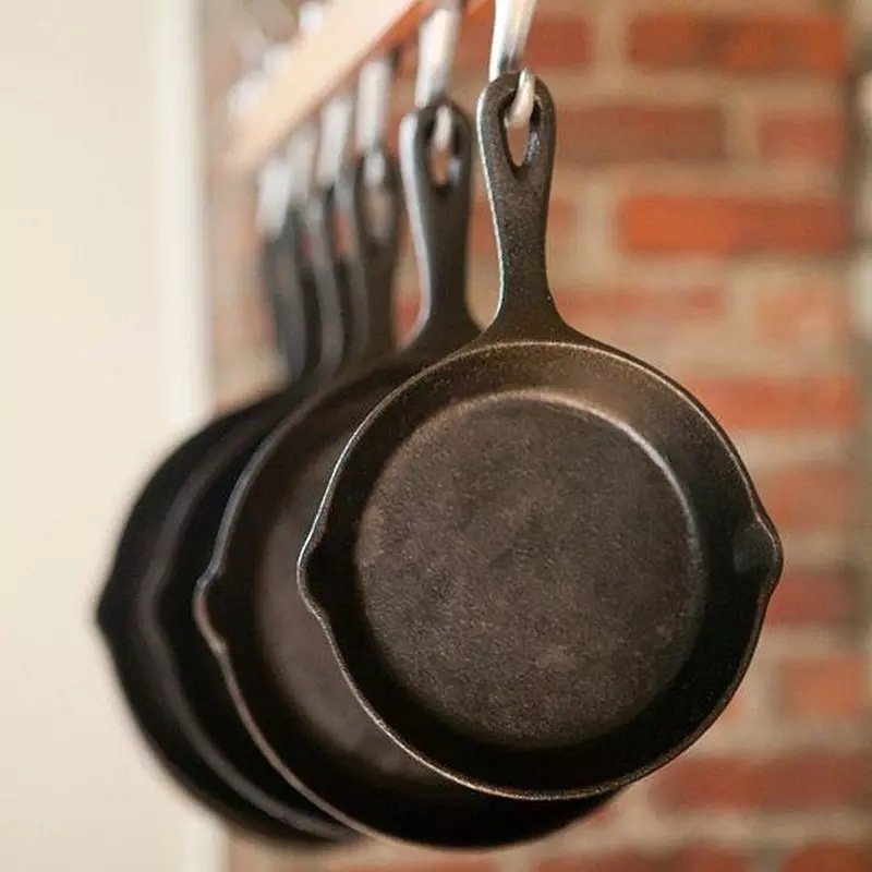 New Arrival Pre Seasoned Cookware Sets cast iron skillet egg frying pan set for induction cookers