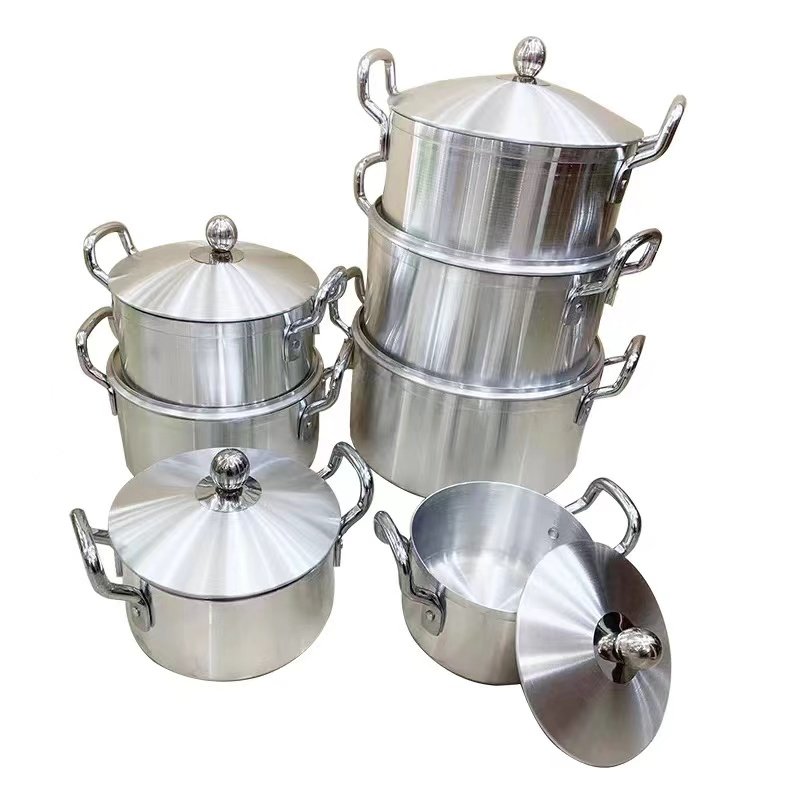 Multi Colors Wholesale Aluminium Alloy Cookware-Set 7 pieces 16cm 18cm 20cm 22cm 24cm 26cm 28cm pot Set Cookware Set Cooking