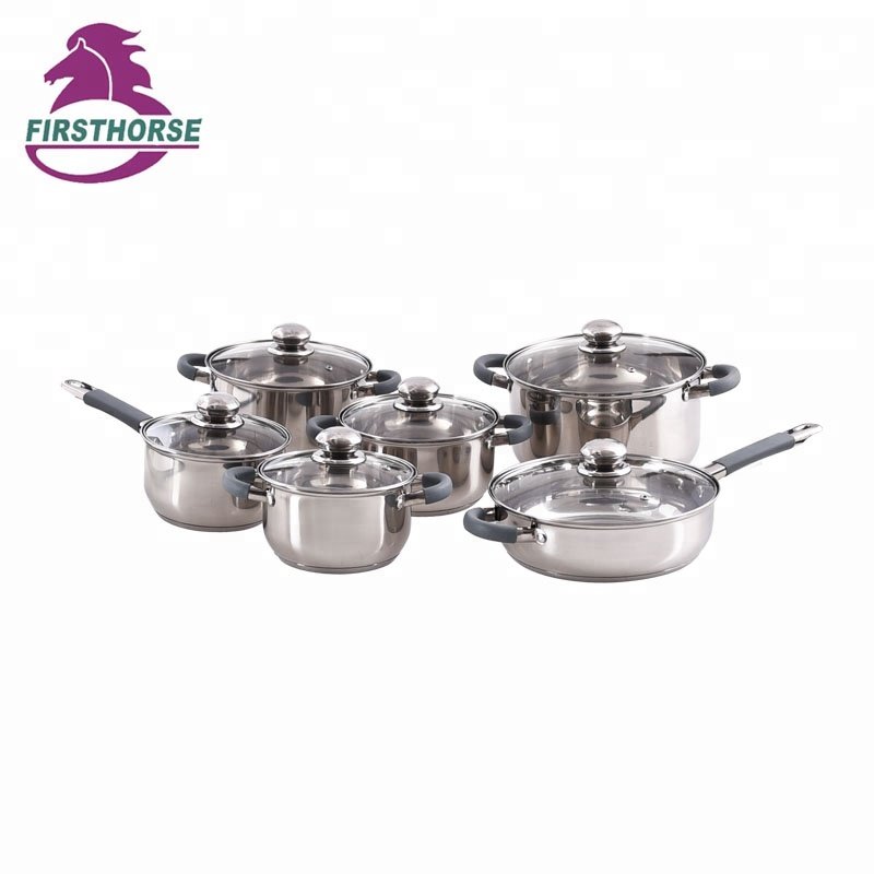 Stainless Steel Household Items Casserole Kitchens Utensils Saucepan Cookware Sets with SIL Handle