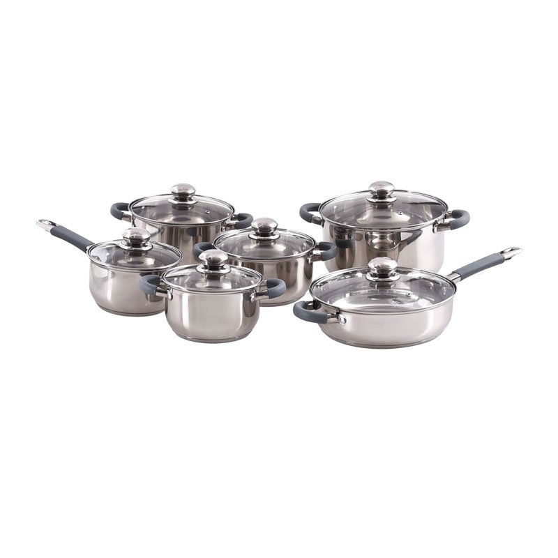Stainless Steel Household Items Casserole Kitchens Utensils Saucepan Cookware Sets with SIL Handle
