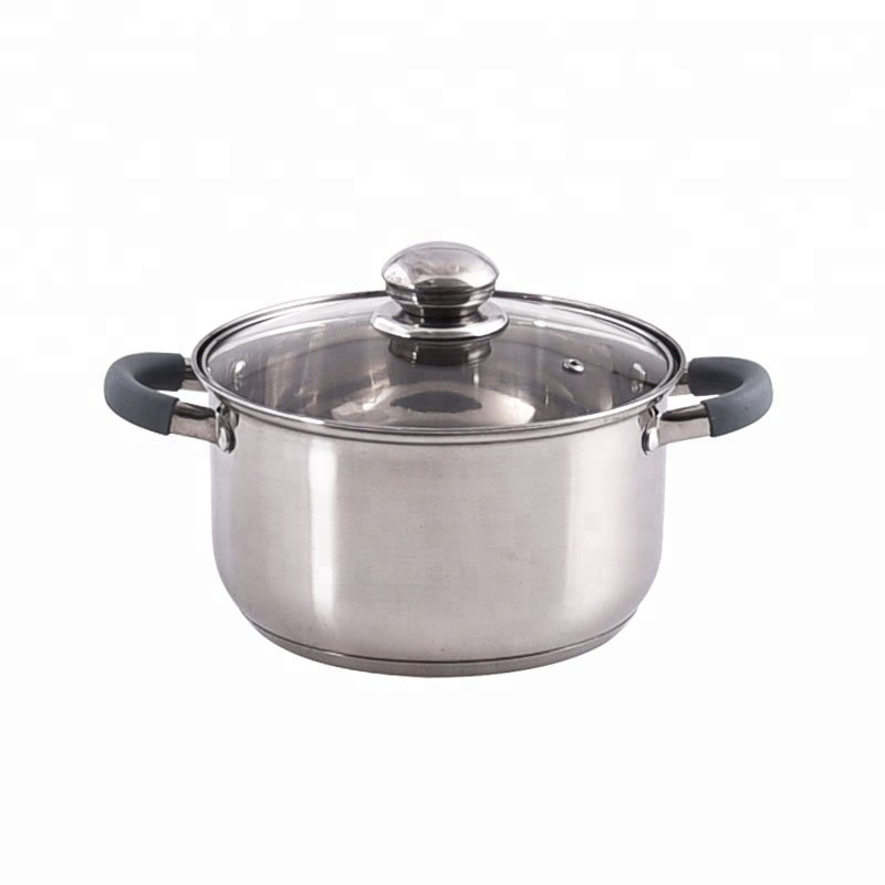 Stainless Steel Household Items Casserole Kitchens Utensils Saucepan Cookware Sets with SIL Handle