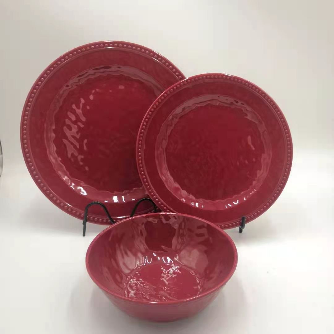 12 pcs Melamine Dinnerware Set Melamine Tableware custom printing melamine dinner set dishwasher safe
