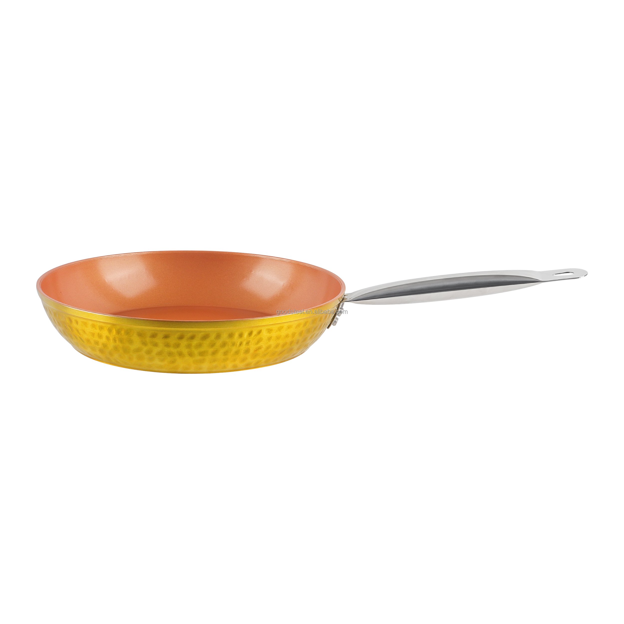 Luxury Copper Ceramic Nonstick Forged Aluminum Cookware Set Golden Hammered Pots Pans Stainless Steel Steamer Metal Glass