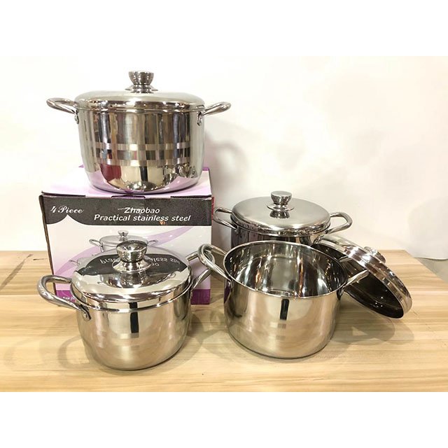20/22/24/26cm Stainless Steel Pot Handle Set Cookware Set , Milk Pot, Stainless Steel Soup Pot Set of 4 Cooking Pot Sets